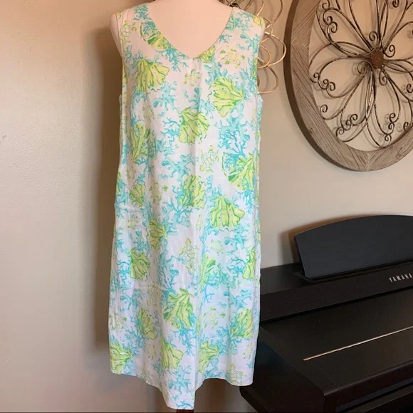 J. JILL Size Medium Summer Linen Dress with Pockets - Picture 2 of 7